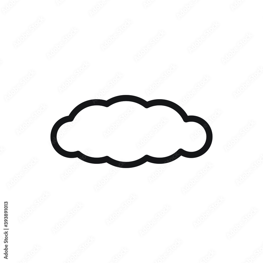 Icon vector graphic of cloud, good for template illustration Icon vector graphic of cloud, good for template illustration