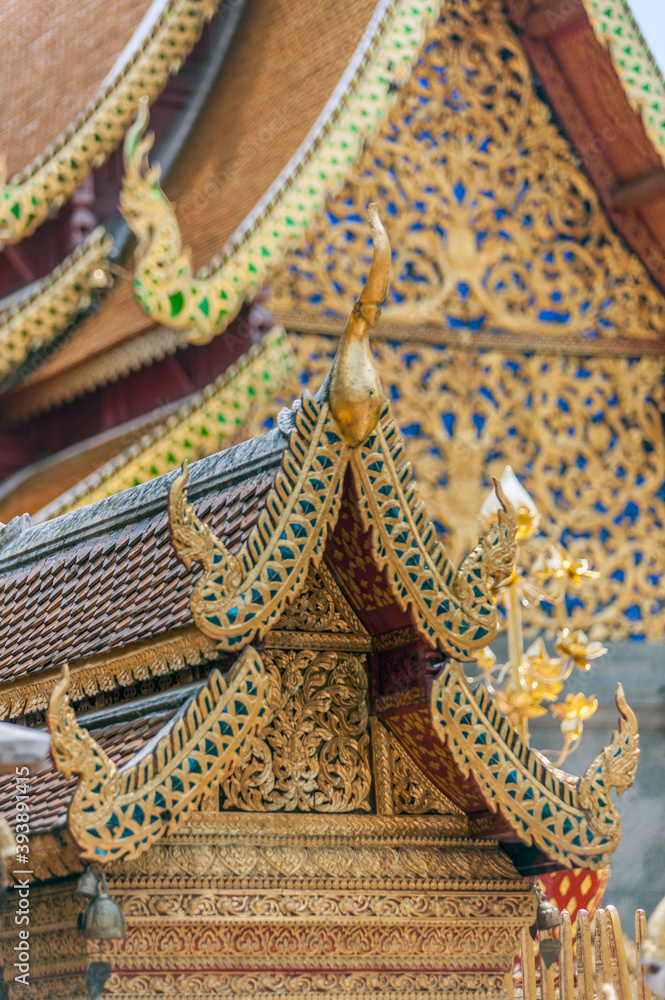 Thailand, Bangkok, Tempel, Architekturdetails