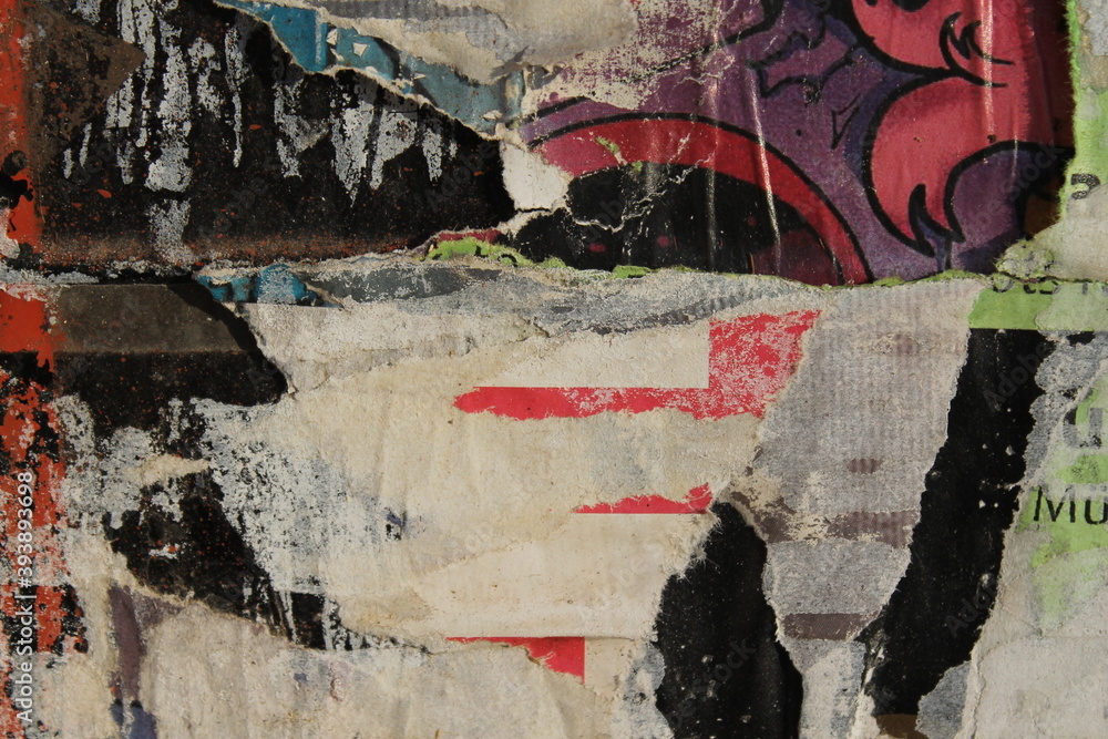 Fototapeta premium Torn Off Poster – Close Up 