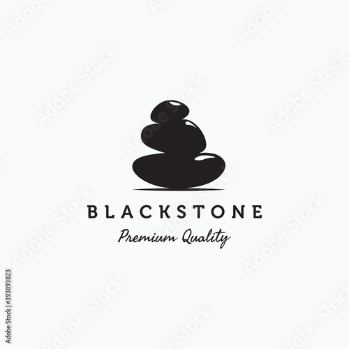Vector of spa black stone good for spa logo design