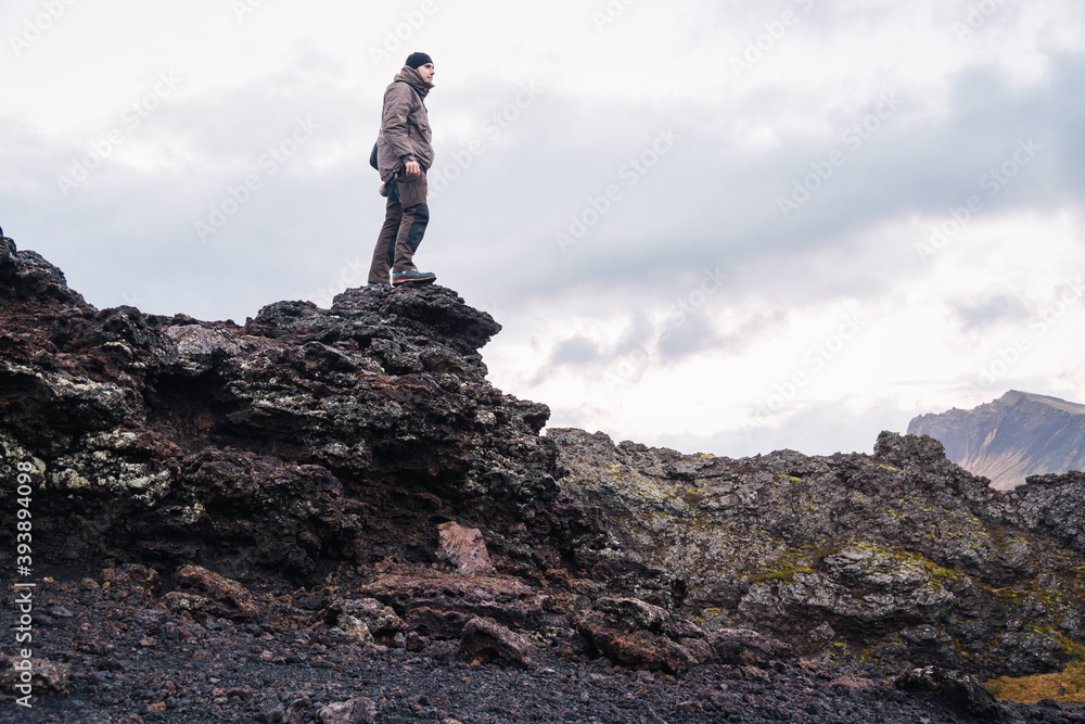 Selfie in a volcano, Iceland