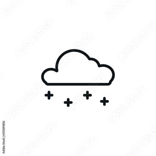 Icon vector graphic of cloud, good for template illustration