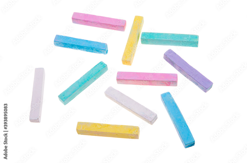 colored chalk isolated colored chalk isolated