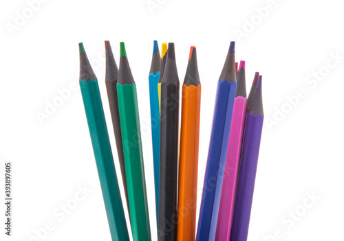 colored pencils isolated