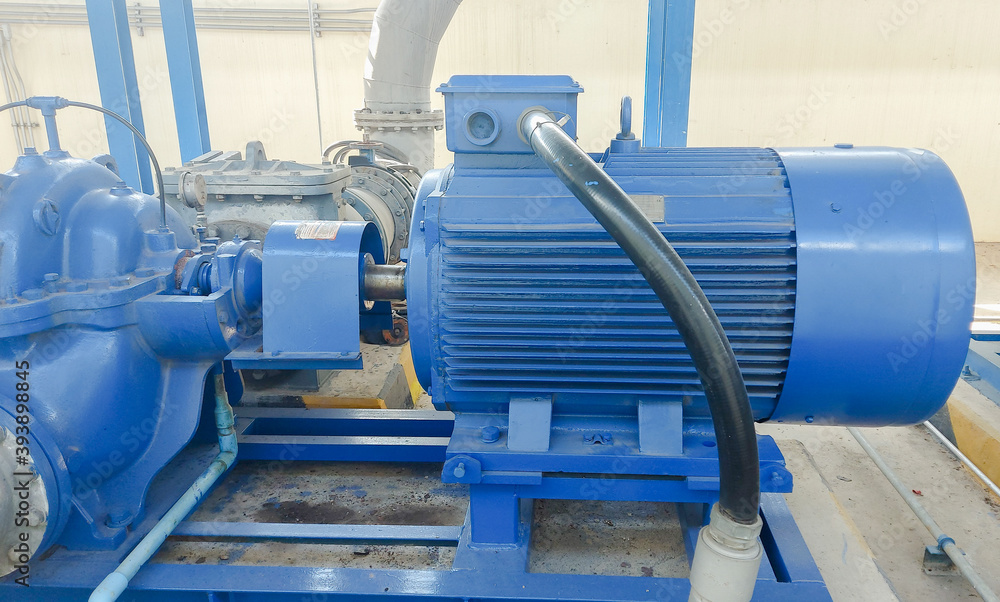 Electric motors driving water pumps Electric motors driving water pumps