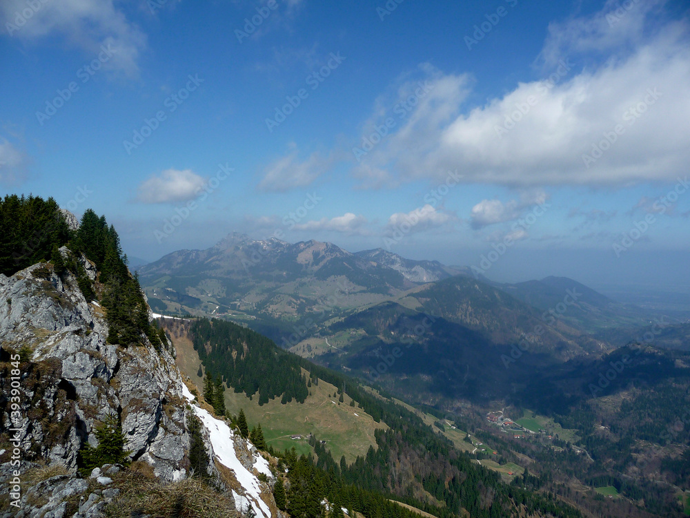 Fototapeta premium Hiking tour Brunnstein mountain, Bavaria, Germany