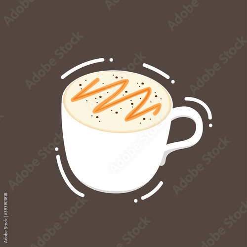 Coffee cup cartoon vector. Coffee menu vector.