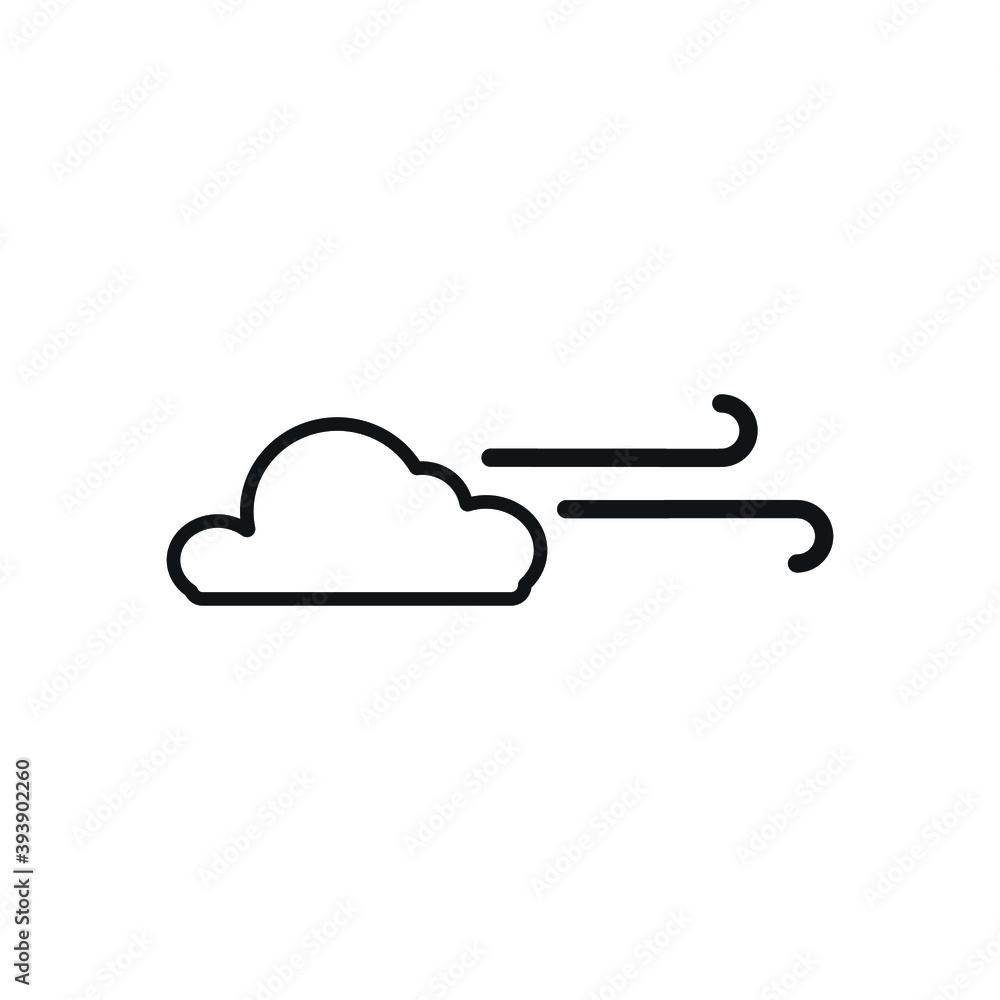 Icon vector graphic of cloud wind, good for template illustration Icon vector graphic of cloud wind, good for template illustration