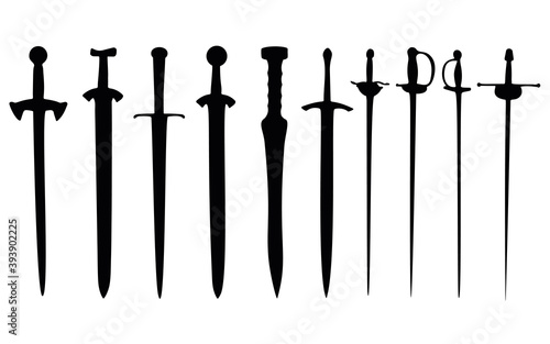 Swords included. Vector image.