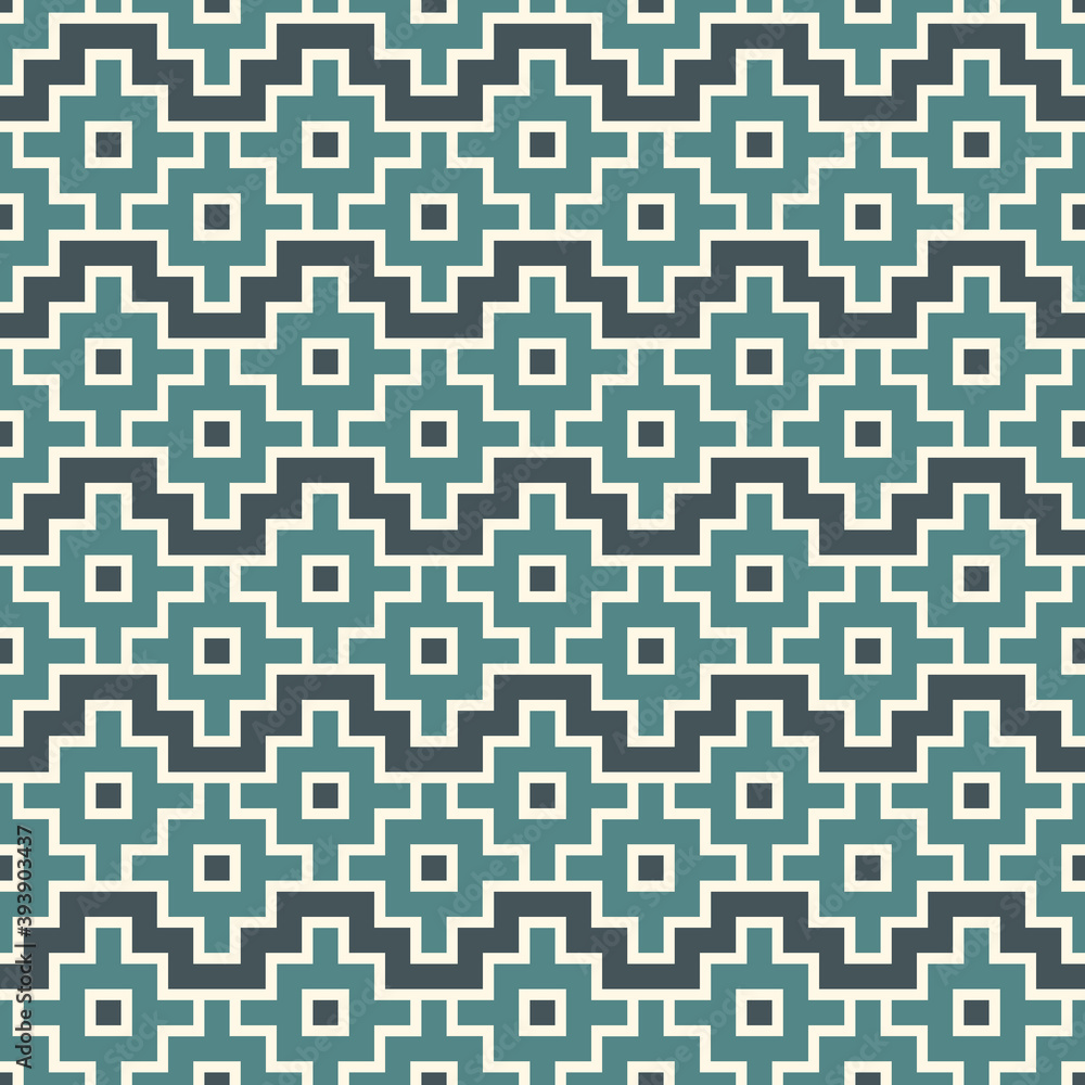 Chakana inca crosses seamless pattern. Ethnic embroidery print. Ornamental folk wallpaper. Native american ornament Chakana inca crosses seamless pattern. Ethnic embroidery print. Ornamental folk wallpaper. Native american ornament