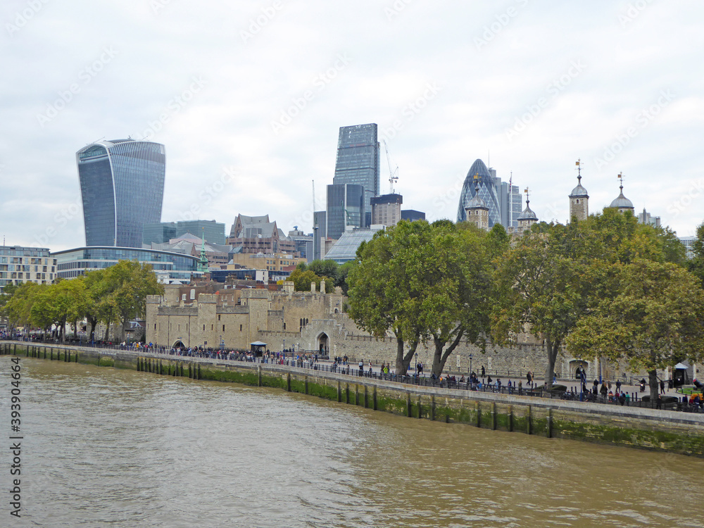 River Thames and the Tower of London, England