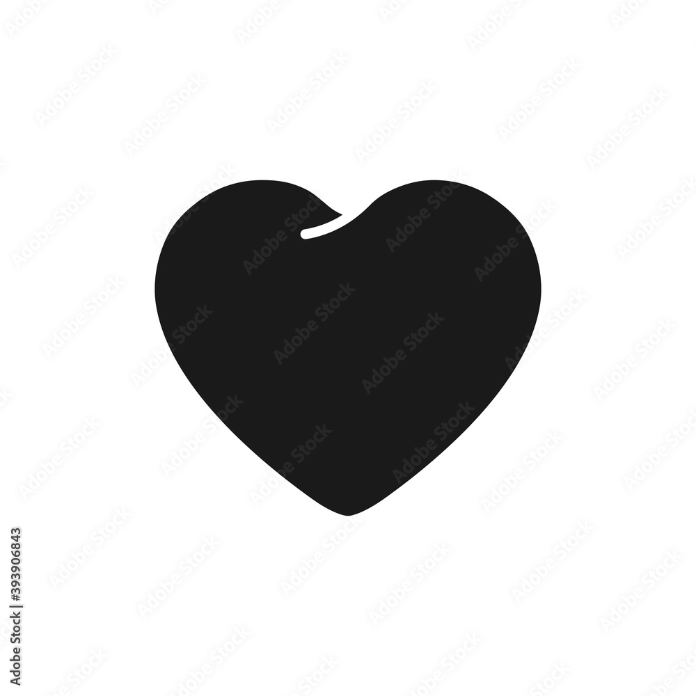 Heart icon. Love black outline symbol. Valentine's Day sign concept. Vector illustration isolated on white. Heart icon. Love black outline symbol. Valentine's Day sign concept. Vector illustration isolated on white.