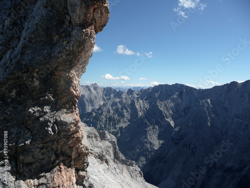 Mountain panorama at Jubilaumsgrat, Zugspitze mountain, Germany photo