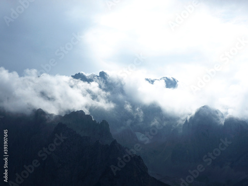 Mountain hiking tour to Meilerhuette hut in Bavaria, Germany photo