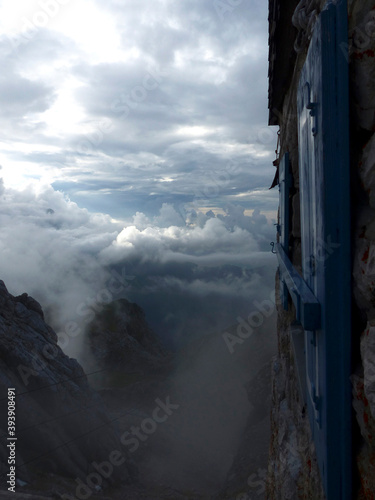 Mountain hiking tour to Meilerhuette hut in Bavaria, Germany photo