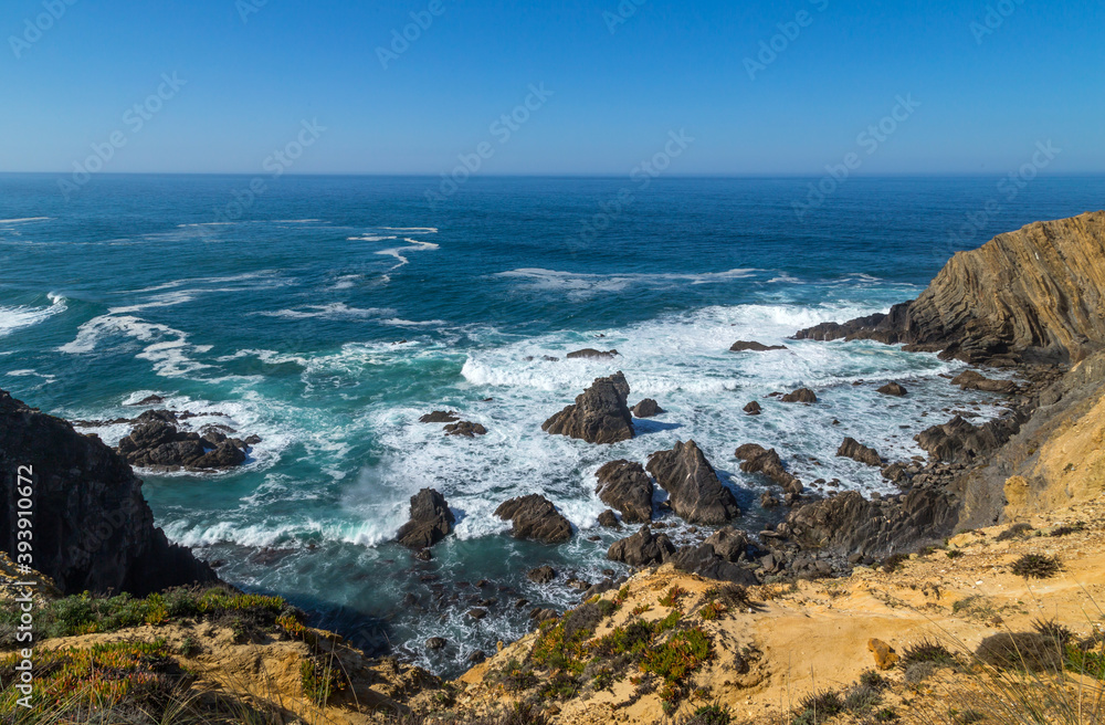 Atlantic rocky coast view