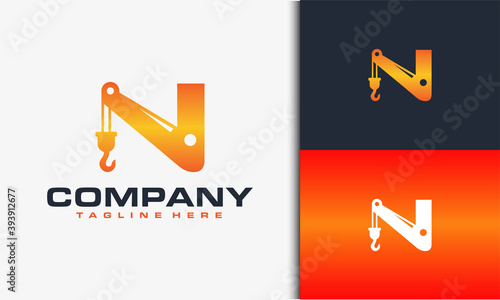 initial N crane logo