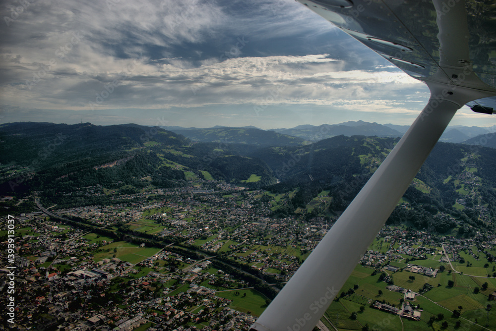 Vorarlberg in Oesterreich von oben 28.8.2020 Vorarlberg in Oesterreich von oben 28.8.2020