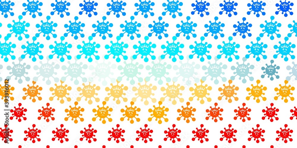 Light Blue, Yellow vector template with flu signs. Light Blue, Yellow vector template with flu signs.