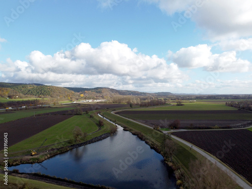 Late summer landscape photo of the Danube region in the Bavarian Upper Palatinate near Wörth on the danube