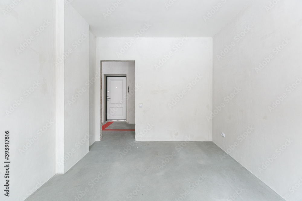Russia, Moscow, november 14, 2020, interior of the apartment without decoration in gray colors Russia, Moscow, november 14, 2020, interior of the apartment without decoration in gray colors