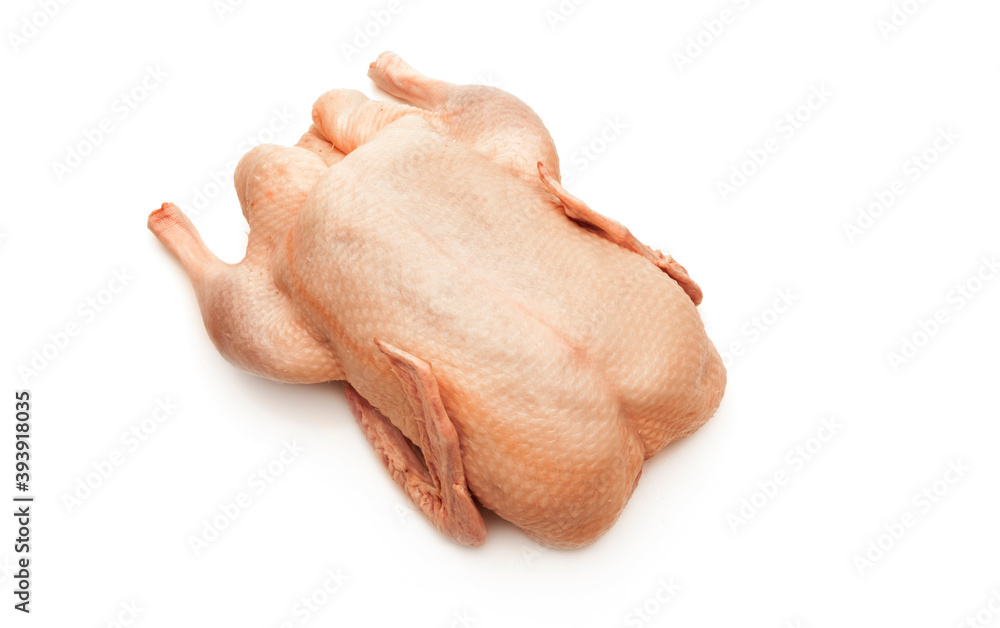 Weihnachtsente ungebraten und roh mit Gemüse Weihnachtsente ungebraten und roh mit Gemüse
