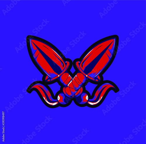 knife illustration sticker