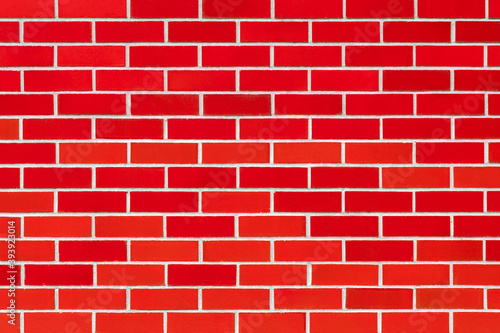 Red bricks wall texture of a building, architectural background