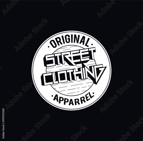 Black and white vector illustration for print tshirt