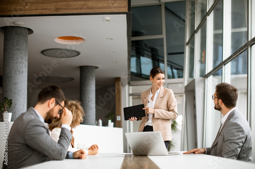Multiethnic business people working together in the office