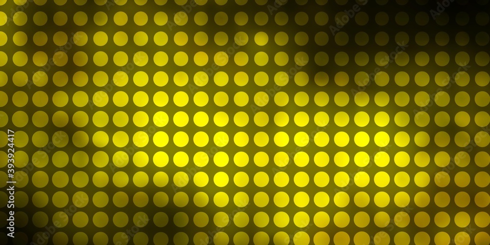Dark Green, Yellow vector texture with circles. Dark Green, Yellow vector texture with circles.