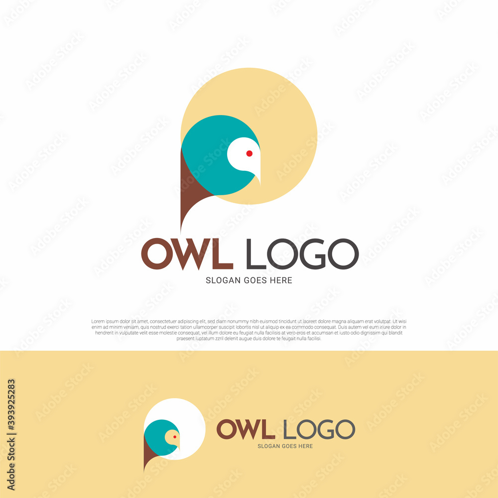 Owl bird logo icon Owl bird logo icon