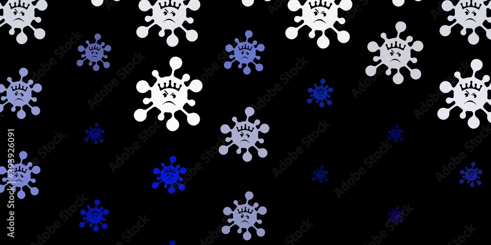 Dark blue vector texture with disease symbols. Dark blue vector texture with disease symbols.