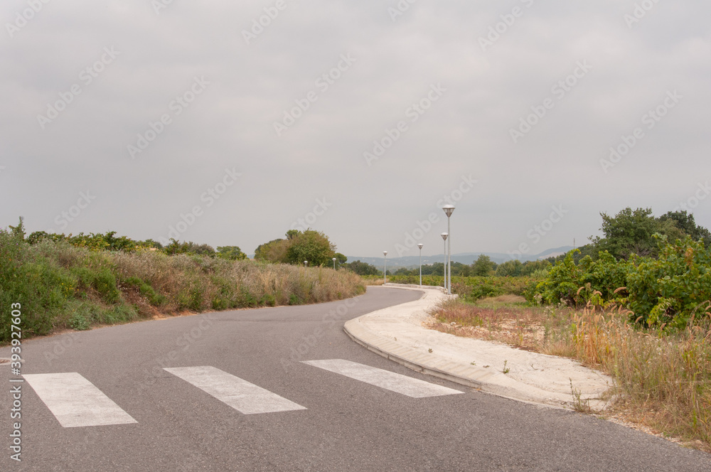 Naklejka premium route avec passage piétons 