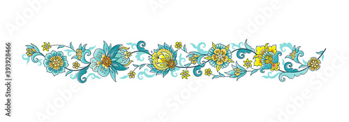 Vector element, border, frame, arabesque for design template. Luxury ornament in Eastern style.