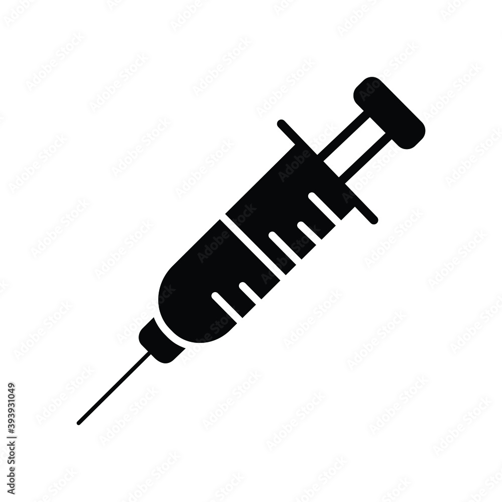 a syringe with needle glyph icon a syringe with needle glyph icon