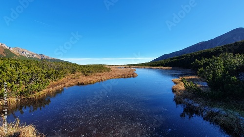 lake and mountains