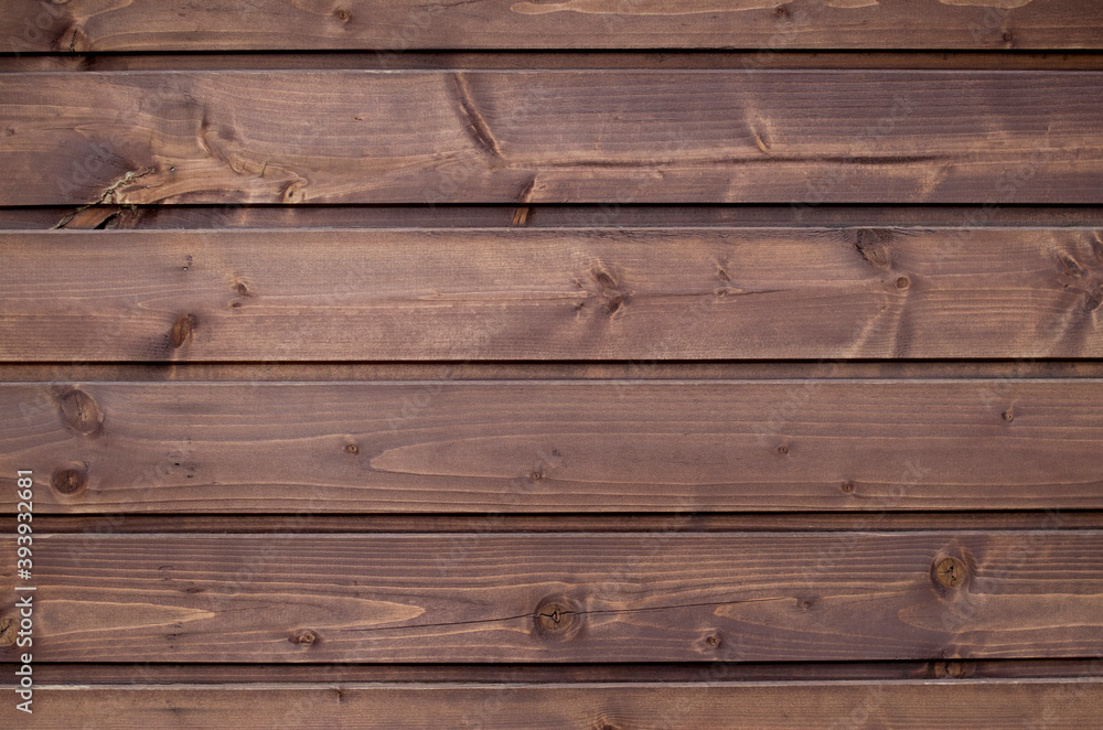 New dark brown wooden wall close New dark brown wooden wall close