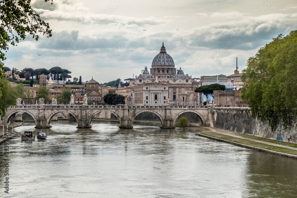 The Tevere river with the Vatican in background