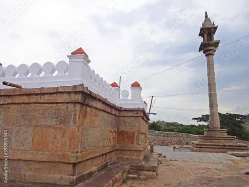 Chandragiri hill temple complex at Shravanabelagola,karnataka photo