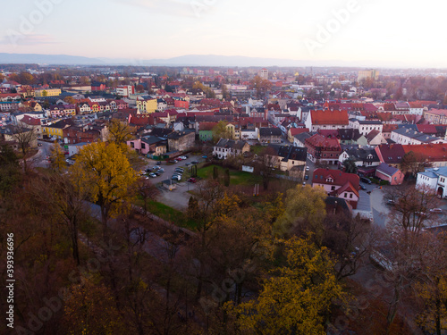 Pszczyna jesienią/Pszczyna town in autumn, Silesia, Poland 