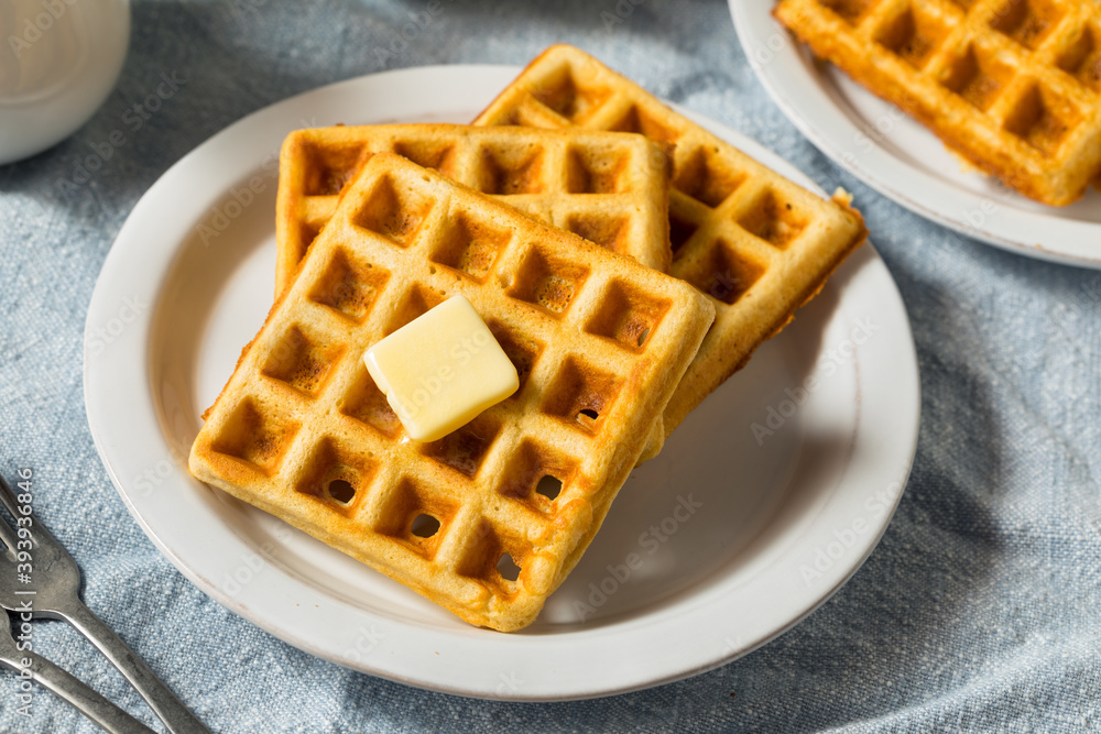 Homemade Warm Belgian Waffles for Breakfast Homemade Warm Belgian Waffles for Breakfast