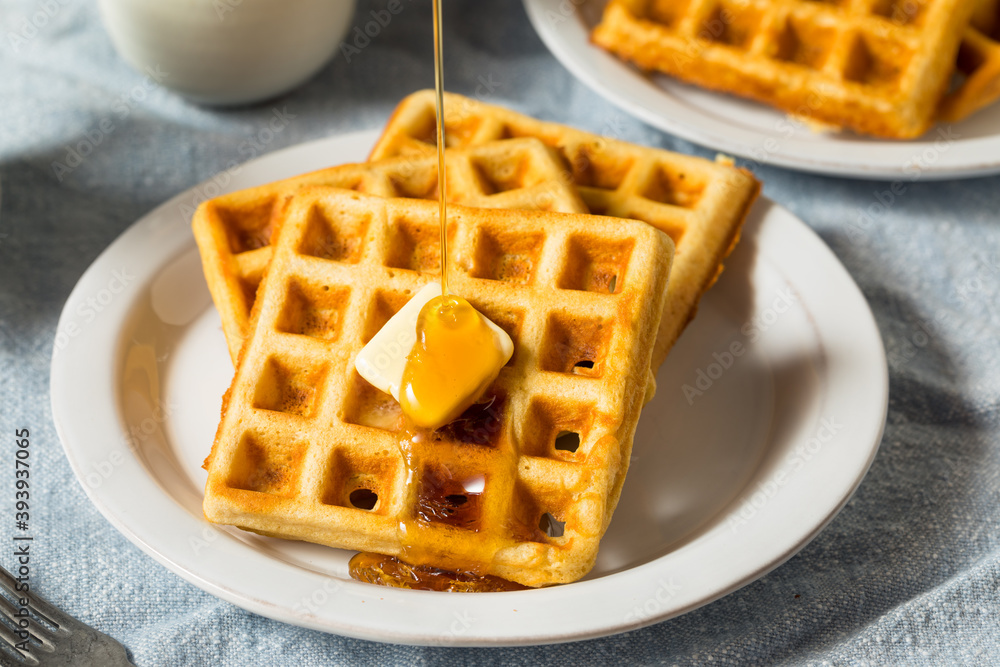 Homemade Warm Belgian Waffles for Breakfast Homemade Warm Belgian Waffles for Breakfast