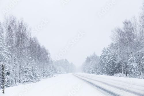 snow covered road © Nauris