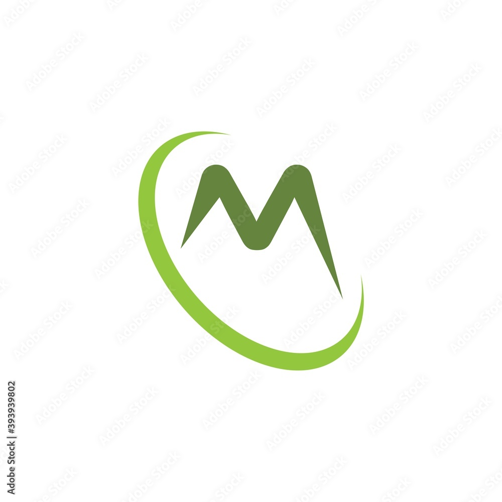 M letter logo isolated on white background M letter logo isolated on white background