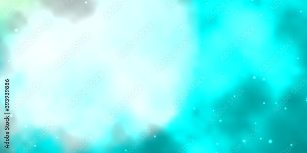 Light Blue, Green vector layout with bright stars. Light Blue, Green vector layout with bright stars.