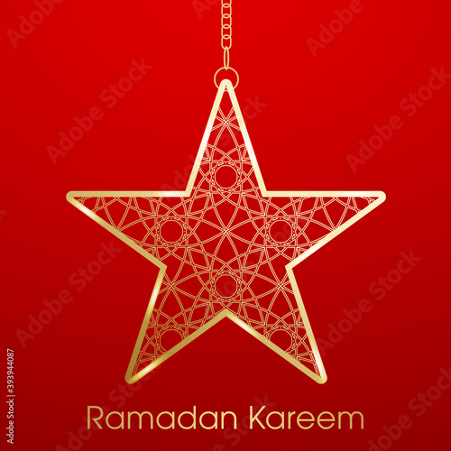 Ramadan Kareem greeting card or the Muslim festival occasion.