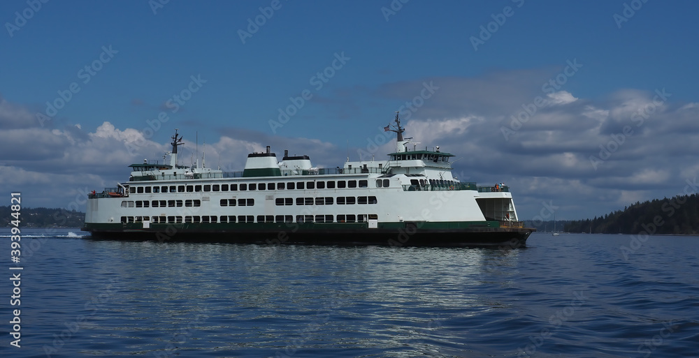 Washington State ferry underway in Puget Sound