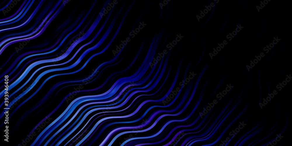 Dark Pink, Blue vector backdrop with bent lines.