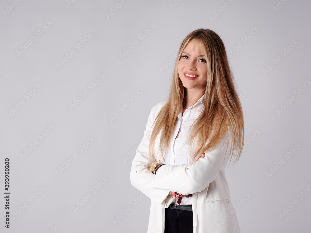 Young business woman with positive attitude Young business woman with positive attitude